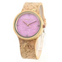 Montre liège rose et marbre Louisa