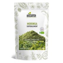 Biosavor - Moringa En Poudre Bio 200g - Elaboré Et Conditionné En France - Défenses immunitaires