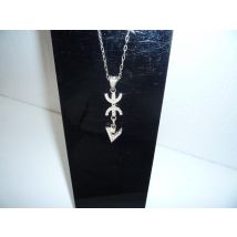 Pendentif argent massif symbole de la liberté et de la force mentale