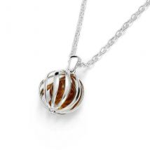 Ambre Et Argent - Magnifique Collier En Ambre De La Baltique Sur Argent 925/1000 Rhodié
