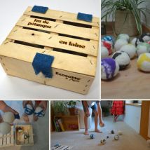 Ecocotte - Jeu De Boule D'Intérieur En Laine Bleu - Jeux