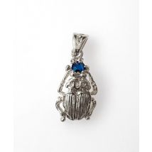 Pendentif argent scarabée cristal d'azri bleu