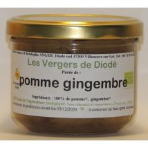 Les Vergers De Diodé - Purée Pomme Gingembre - Compotes & Purées de fruits en conserve