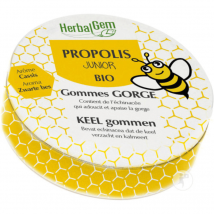 Herbalgem - Gommes Propolis Junior Bio - Herbalgem - 45 Gr - Antiseptique - Anti-viral - Anti-infectieux