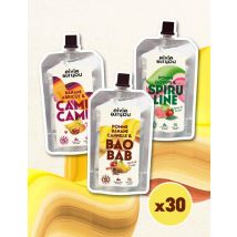 Eivie Nature - Pack Découverte 30 Purée De Fruits Énergétiques Bio Spiruline, - Défenses immunitaires