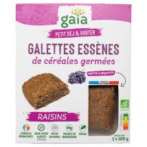 Gaia - Galettes Essènes De Céréales Germées Raisins 2x100g - Galettes de céréales