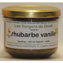 Les Vergers De Diodé - Purée De Rhubarbe À La Vanille - Compotes & Purées de fruits en conserve