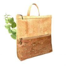 Sac à dos en liège "Rectangle Marron doré" - Sac à dos Vegan
