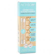 Goutabio - Double Coton-tige Lavable Et Embout Maquillage En Bambou Et Silicone - Accessoires bain & toilette