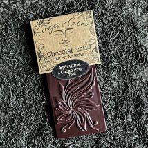 Songes Et Cacao - Tablette Chocoat Cru - Spiruline - Chocolat en tablette