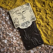 Songes Et Cacao - Chocolat Cru - Noir 75% - Sel & Curcuma - Bio - Chocolat en tablette