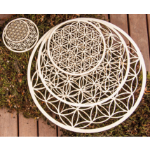 Eco-rah - Fleur De Vie En Bois 14 Cm - Objets de décoration