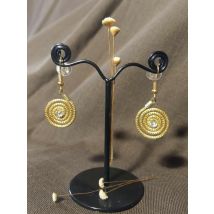Boucles d'oreilles "Spiralinha" en Capim Dourado, L"Or Végétal"...
