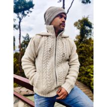 Veste à capuche en laine chaude