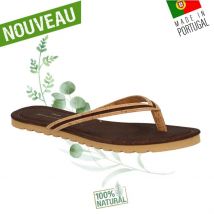 Tongs en liège marron - Claquettes en liège naturel