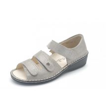 FINN COMFORT Sandale Classic doré talon 25 mm chaussant large