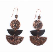 Boucles d'oreilles bronze martelé