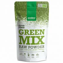Purasana - Poudre Green Mix bio 200 g - Spiruline, Chlorella, Herbe d'orge - Complément alimentaire - Allergies