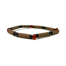 Bracelet simple en noisetier à long bec et Ambre de la Baltique...