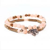 Collection émotions duo de bracelets en noisetier à long bec et...