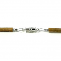 Collier 0-2 ans en noisetier à long bec et perles d'eau douce 28...