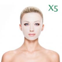 5 Masques Hydratants + 5 Patchs Contours des Yeux au collagène