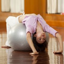 Sun&sia - Ballon D'Exercice Pour Yoga, Gym Ou Pilates Diamètre 55cm Argent