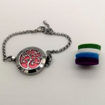 Bracelet diffuseur d'huile essentielle motif Arbre de Vie