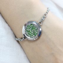 Bracelet bijoux d'aromathérapie à parfumer motif Vertige
