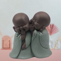 Zen'light - Statuette Bonzes Chuchoteurs Déco Originale Et Ambiance Zen
