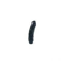 Żelowy czarny wibrator - 22 cm