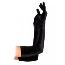 Długie drapieżne rękawiczki z tkaniny velvet