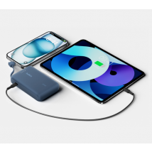 Belkin Powerbank mit integriertem USB-C Kabel Blau USB-C 10.000mAh