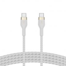 Belkin USB-C auf USB-C Kabel geflochten Weiß USB-C auf USB-C 2m 60W