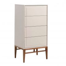 Chiffoniera in legno beige e noce