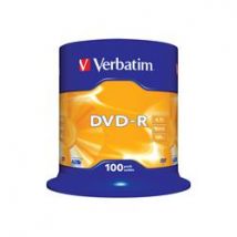Verbatim DVD-R 16x Silver 4.7GB 100 Pack Spindle