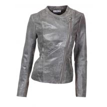 Rick Cardona Lederjacke handschuhweiches Lammnappa echt Leder Jacke grau-silber