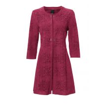 HEINE  Damen Leder Mantel Ledermantel echtes Leder Veloursledermantel Cut Outs