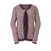 Damen Strickjacke von Création L beere-gemustert