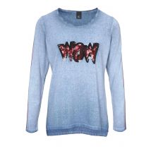 Heine Damen Strickpullover hellblau