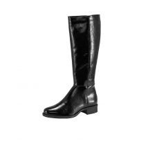 Damen Lackleder Stiefel, schwarz