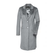 Damen Mantel Wintermantel Wollmantel Kurzgröße 23 grau Businessmantel Einreiher