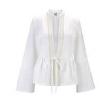 Leinenjacke mit Spitze offwhite von HEINE