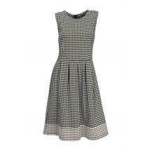 Damen Kleid Minikleid Sommerkleid Freizeit Ärmellos schwarz weiß Baumwolle