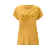 Damen Shirt Jersey mit Spitze Oberteil T-Shirt Frühling Création L