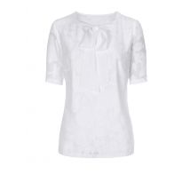 Damen Bluse  weiß  Oberteil halbarm Tunika Shirt Sommer  Création L
