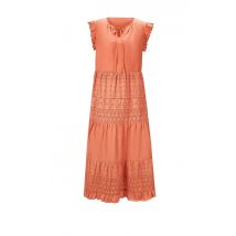 Damen Maxikleid Sommerkleid Freizeitkleid Strand urlaub Frühling orange