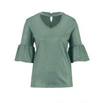 Création L Volantshirt grün-metallic