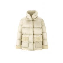 Marken-Steppjacke m. Fellimitat, sand