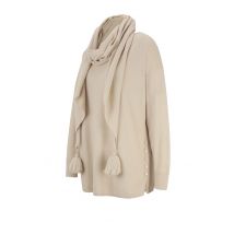 Pullover Strickpullover 38 Oversized Schal Sand Damenpullover Winterpullover